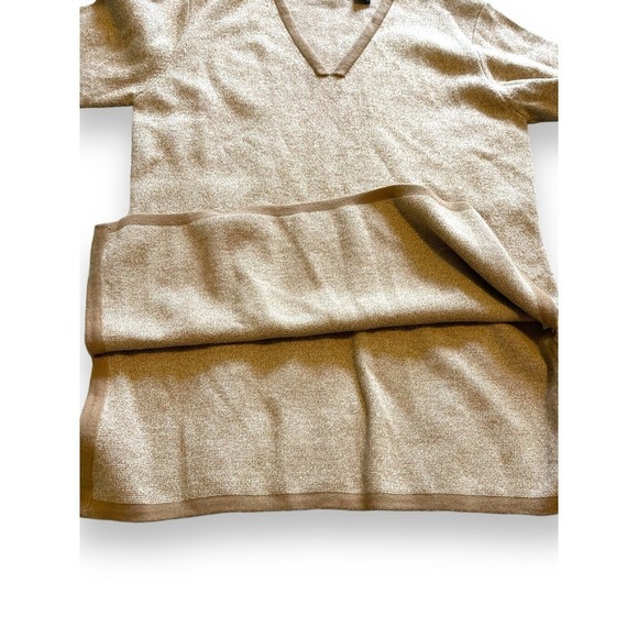 Liz Claiborne Merino Wool Blend V-neck Knit Sweater Women's Brown L - Picture 6 of 10